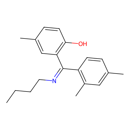 2-((Butylimino)(2,4-dimethylphenyl)methyl)-4-methylphenol structure