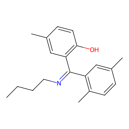 2-((Butylimino)(2,5-dimethylphenyl)methyl)-4-methylphenol structure