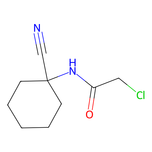 2-chloro-N-(1-cyanocyclohexyl)acetamide structure