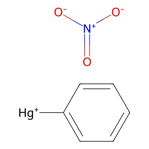 Phenylmercury nitrate [ISO] structure