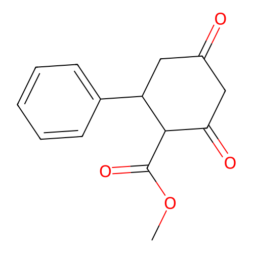 Methyl 2,4-dioxo-6-phenylcyclohexanecarboxylate structure