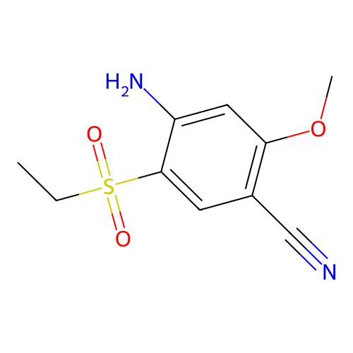 4-Amino-5-(ethylsulphonyl)-2-methoxybenzonitrile structure