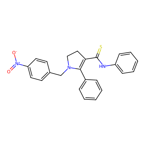 1-[(4-Nitrophenyl)methyl]-N,2-diphenyl-4,5-dihydro-1H-pyrrole-3-carbothioamide structure