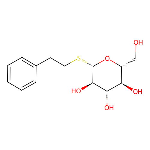 Phenylethylthio-beta-galactopyranoside structure