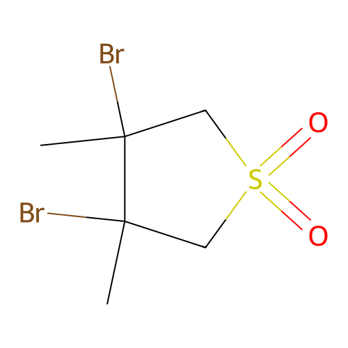 3,4-Dibromo-3,4-dimethyl-1lambda~6~-thiolane-1,1-dione structure