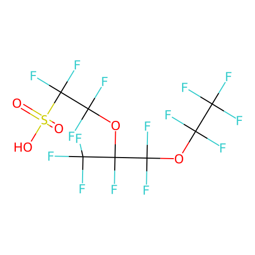 Perfluoro(4-methyl-3,6-dioxaoctane)sulfonic acid structure