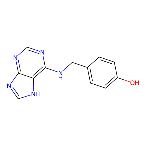 Phenol, 4-[(1H-purin-6-ylamino)methyl]- structure