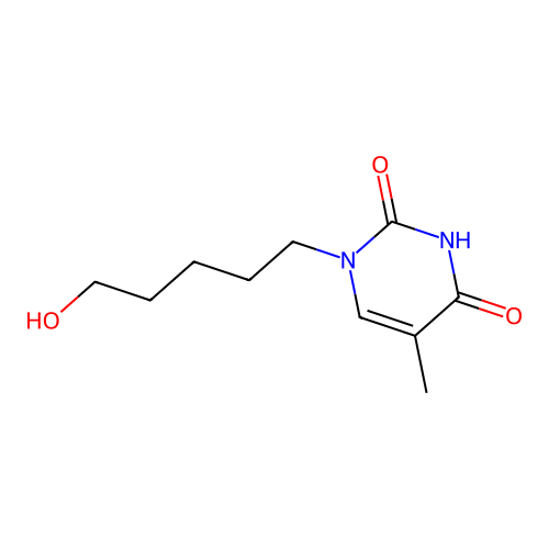 1-(5-Hydroxypentyl)-5-methylpyrimidine-2,4-dione structure
