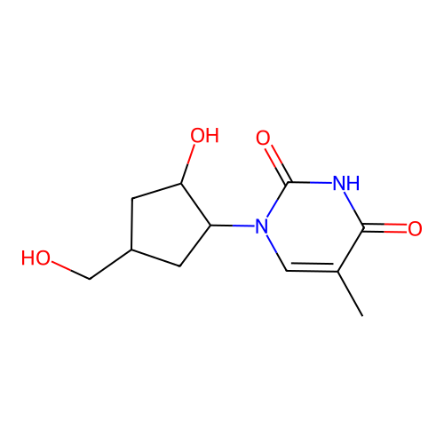 1-[2-Hydroxy-4-(hydroxymethyl)cyclopentyl]-5-methylpyrimidine-2,4(1h,3h)-dione structure