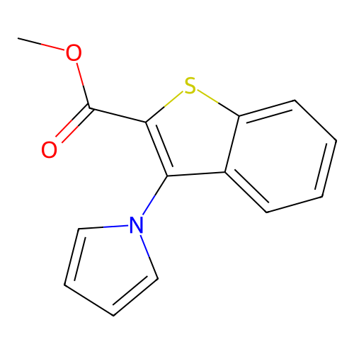 methyl 3-(1H-pyrrol-1-yl)-1-benzothiophene-2-carboxylate structure