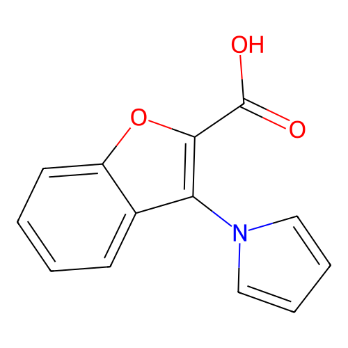 3-(1H-Pyrrol-1-yl)-1-benzofuran-2-carboxylic acid structure