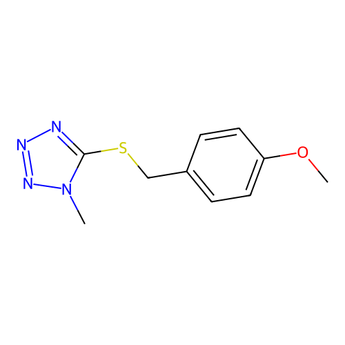 5-[(4-Methoxyphenyl)methylsulfanyl]-1-methyltetrazole structure