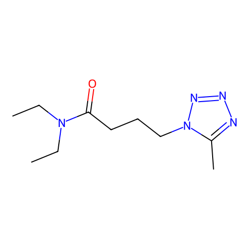 1H-Tetrazole-1-butanamide, N,N-diethyl-5-methyl- structure