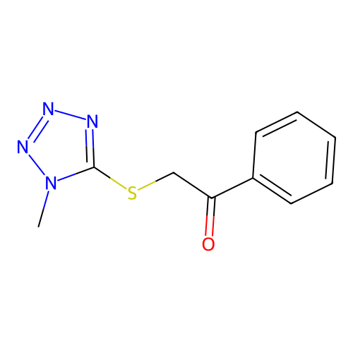 2-((1-Methyl-1h-tetrazol-5-yl)thio)-1-phenylethan-1-one structure