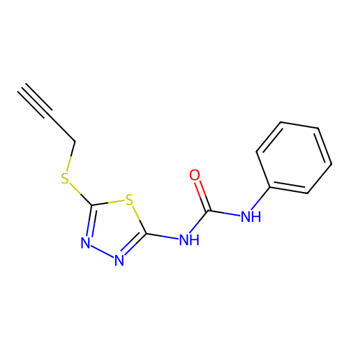 1-Phenyl-3-(5-(prop-2-yn-1-ylthio)-1,3,4-thiadiazol-2-yl)urea structure