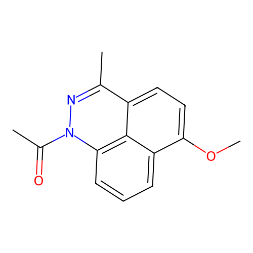 1-(6-methoxy-3-methyl-1H-benzo[de]cinnolin-1-yl)ethanone structure