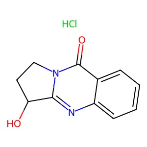 Pyrrolo(2,1-b)quinazolin-9(1H)-one, 2,3-dihydro-3-hydroxy-, monohydrochloride structure