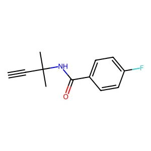 4-氟-N-(2-甲基丁-3-炔-2-基)苯甲酰胺 structure