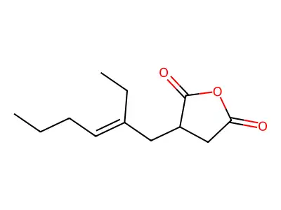 3-(2-Ethylhex-2-enyl)oxolane-2,5-dione structure