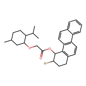 ((3R,4R)-3-Bromo-1,2,3,4-tetrahydrochrysen-4-yl) 2-((1R,2S,5R)-5-methyl-2-propan-2-yl-cyclohexyl)oxyacetate structure