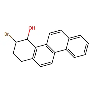(3R,4R)-3-bromo-1,2,3,4-tetrahydrochrysen-4-ol structure