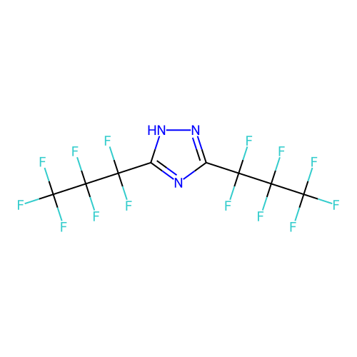 3,5-Bis(heptafluoropropyl)-1H-1,2,4-triazole structure