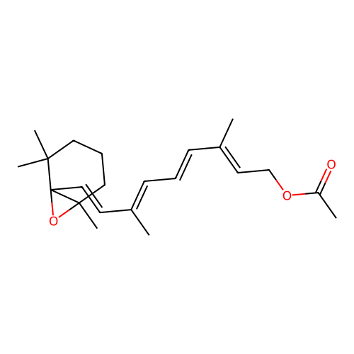 5,6-Monoepoxyretinyl acetate structure
