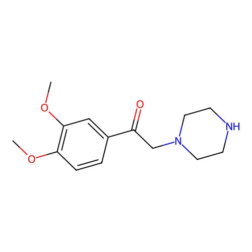 1-(3,4-Dimethoxyphenyl)-2-piperazin-1-ylethanone structure