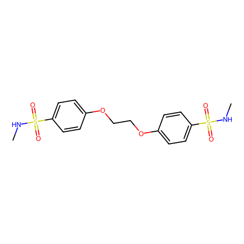 N-methyl-4-[2-[4-(methylsulfamoyl)phenoxy]ethoxy]benzenesulfonamide structure