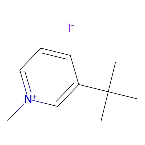 3-tert-Butyl-1-methylpyridin-1-ium iodide structure
