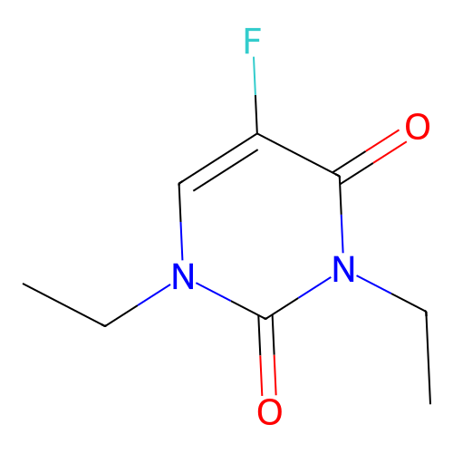 Uracil, 1,3-diethyl-5-fluoro- structure