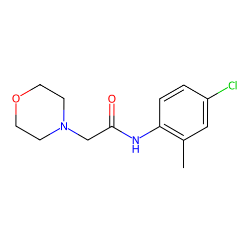 N-(4-chloro-2-methylphenyl)-2-(morpholin-4-yl)acetamide structure