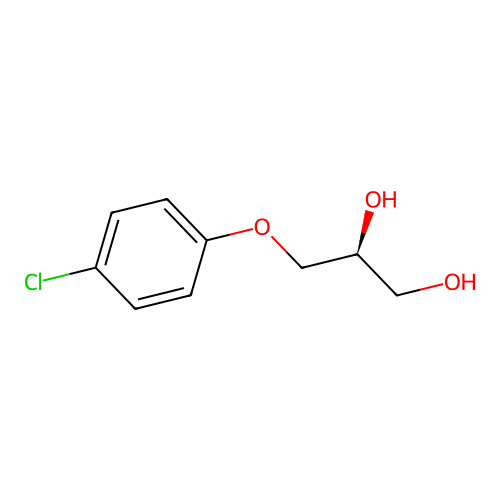 (2S)-3-(4-chlorophenoxy)propane-1,2-diol structure