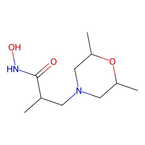 3-(2,6-dimethylmorpholin-4-yl)-N-hydroxy-2-methylpropanamide structure