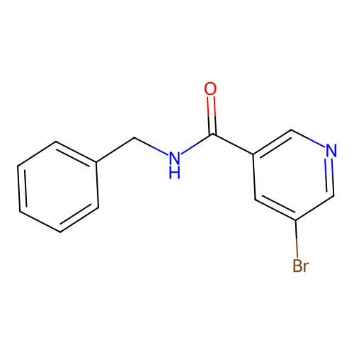 N-benzyl-5-bromonicotinamide structure