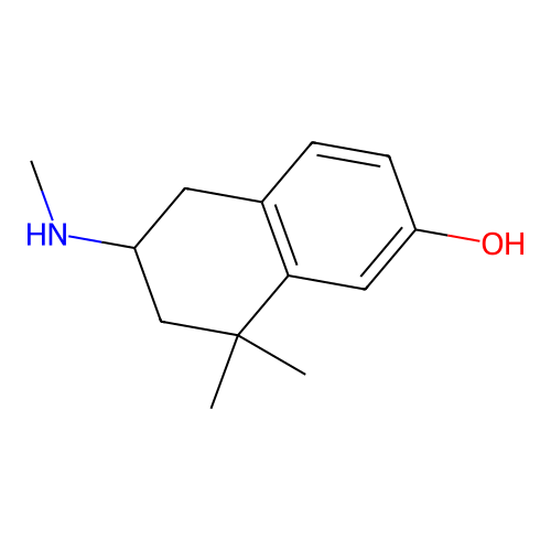 8,8-Dimethyl-6-(methylamino)-5,6,7,8-tetrahydronaphthalen-2-ol structure