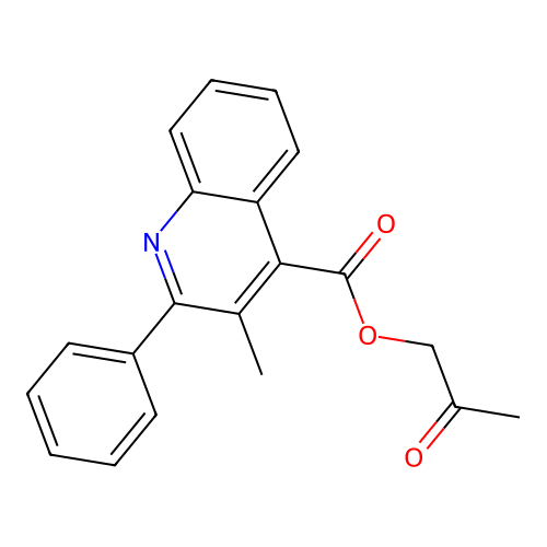 2-Oxopropyl 3-methyl-2-phenyl-4-quinolinecarboxylate structure