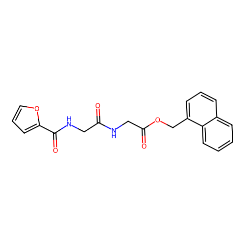 naphthalen-1-ylmethyl N-(furan-2-ylcarbonyl)glycylglycinate structure