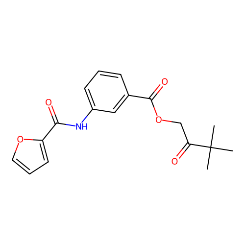 3,3-Dimethyl-2-oxobutyl 3-(2-furoylamino)benzoate structure