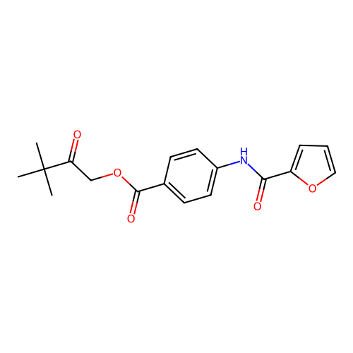 3,3-Dimethyl-2-oxobutyl 4-(2-furoylamino)benzoate structure