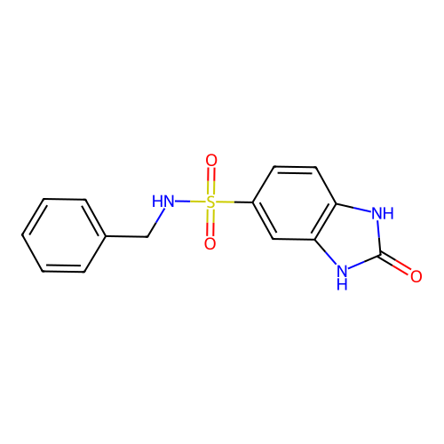 N-benzyl-2-oxo-1,3-dihydrobenzimidazole-5-sulfonamide structure