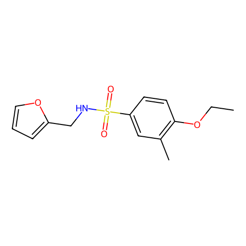 4-ethoxy-N-(furan-2-ylmethyl)-3-methylbenzenesulfonamide structure
