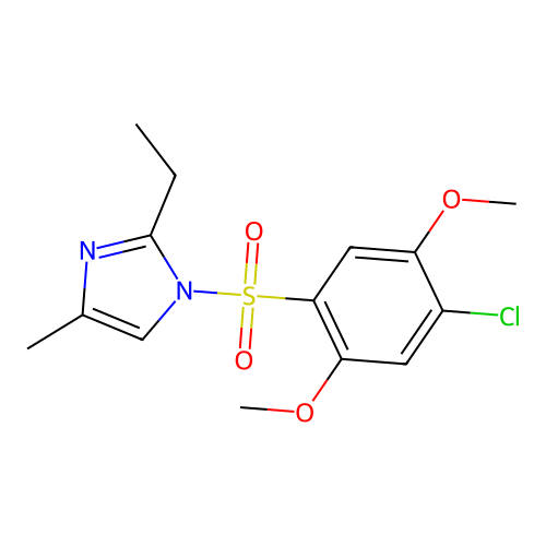 1-(4-Chloro-2,5-dimethoxyphenyl)sulfonyl-2-ethyl-4-methylimidazole structure