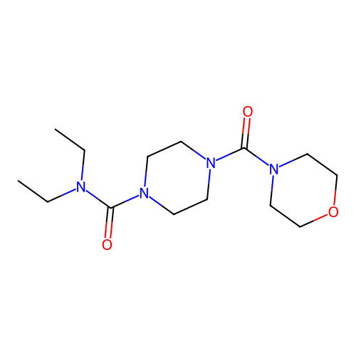 N,N-diethyl-4-(morpholine-4-carbonyl)piperazine-1-carboxamide structure