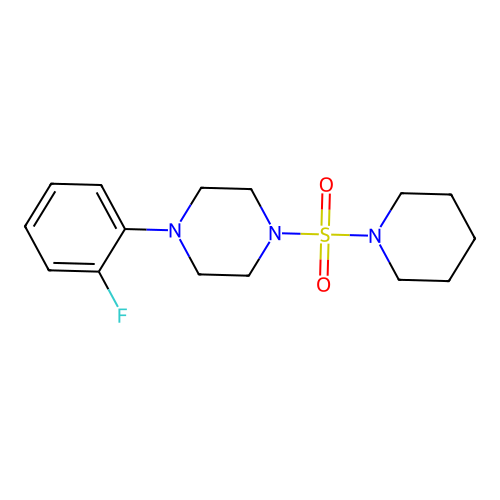 1-(2-Fluoro-phenyl)-4-(piperidine-1-sulfonyl)-piperazine structure