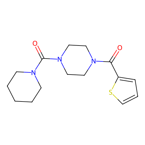 Piperidyl 4-(2-thienylcarbonyl)piperazinyl ketone structure