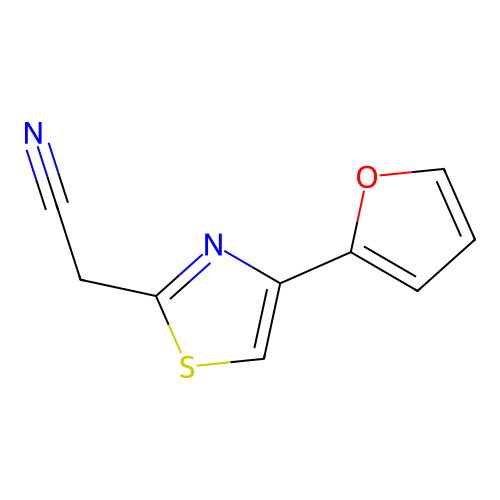 2-[4-(呋喃-2-基)噻唑-2-基]乙腈 structure