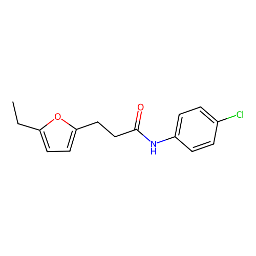 N-(4-chlorophenyl)-3-(5-ethylfuran-2-yl)propanamide structure