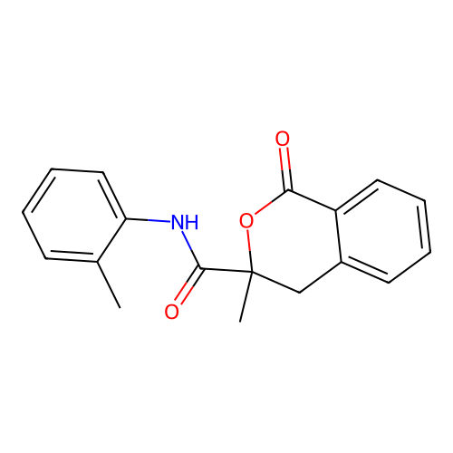 3-Methyl-1-oxo-isochroman-3-carboxylic acid o-tolylamide structure