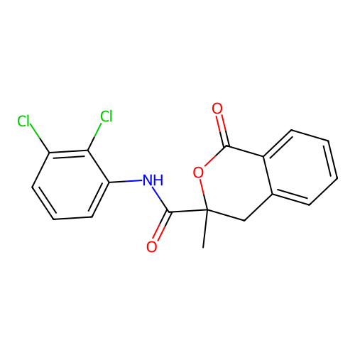 3-Methyl-1-oxo-isochroman-3-carboxylic acid (2,3-dichloro-phenyl)-amide structure